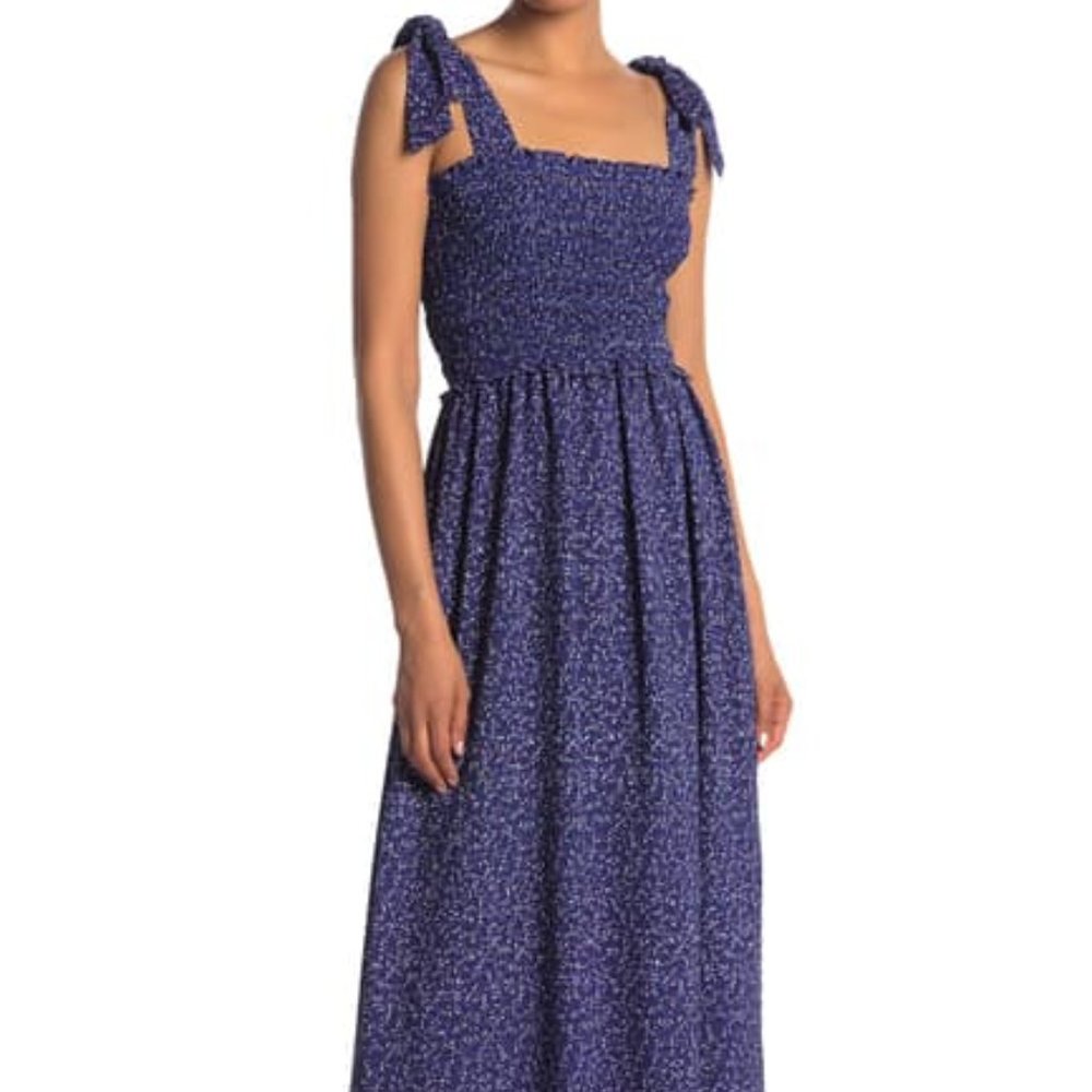 NWOT Cobalt Blue Confetti Midi Dress